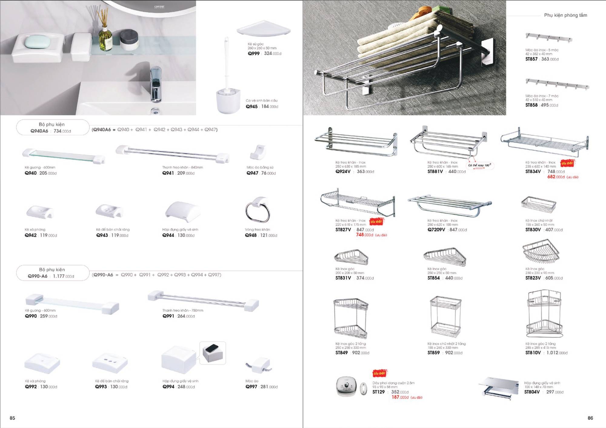 Thiết bị vệ sinh CAESAR Catalogue và Bảng giá mới nhất 2024 / Page 44